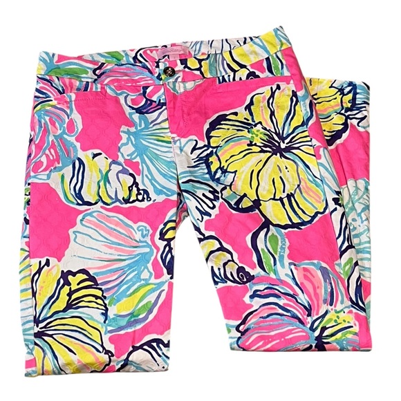 Lilly Pulitzer Kelly skinny ankle pants in pink swept by the tide - Picture 6 of 13